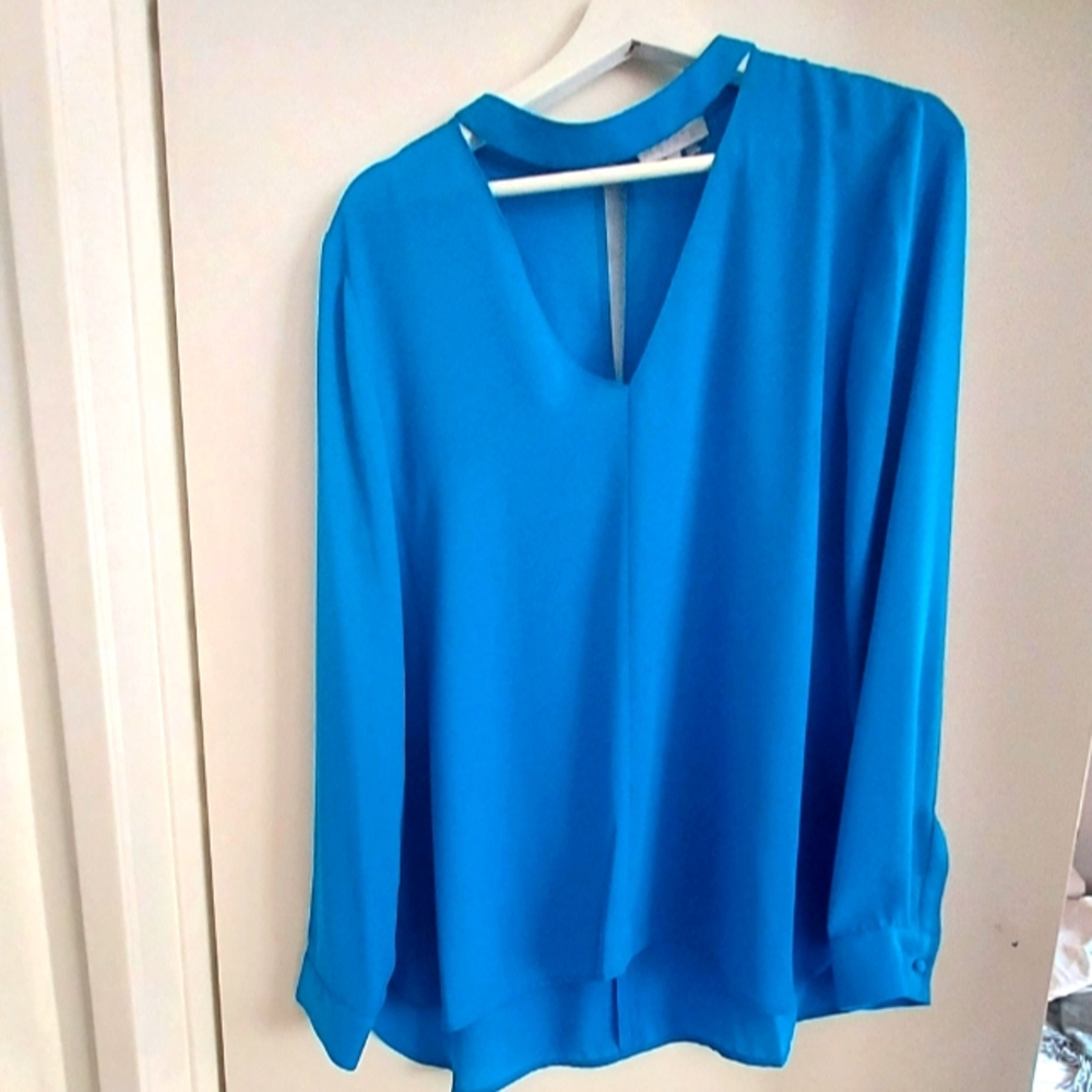 Silky blue shirt